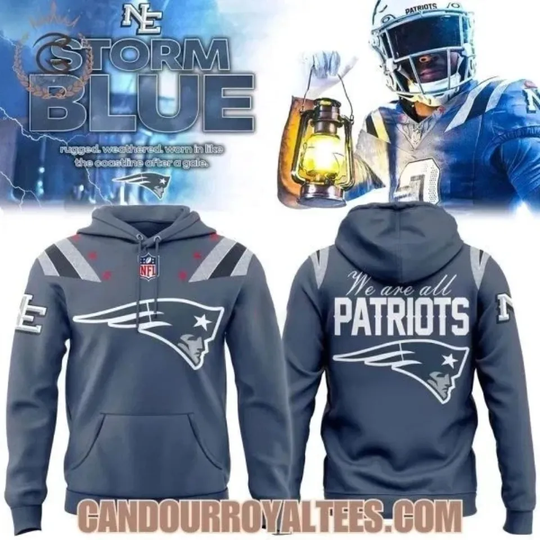Discover NewEngland Patriot 2025 Rivalries NorEaster Storm Blue Hoodie All Size S-5XL