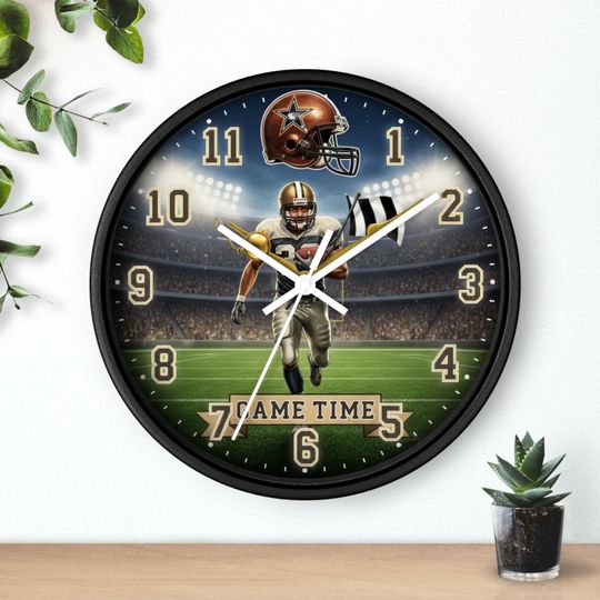 Discover Football Game Time Wall Clock | Sports Fan Decor
