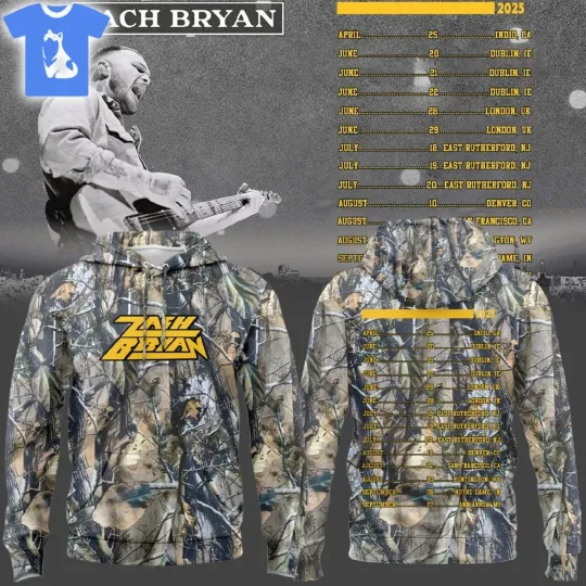 Discover Za.ch B.ryan Camo Limited Edition Tour 2025 3D Hoodie S-5XL