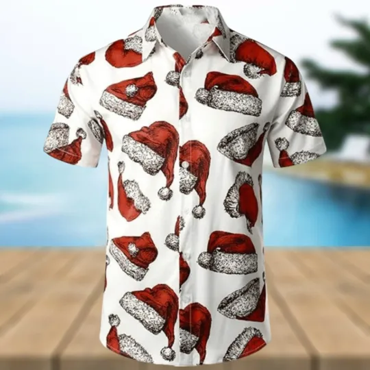 Discover Christmas Santa Claus Hawaiian 3D Shirt