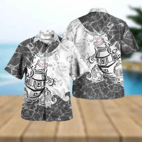 Discover Tribal Aggron Hawaiian Shirt and Shorts Set