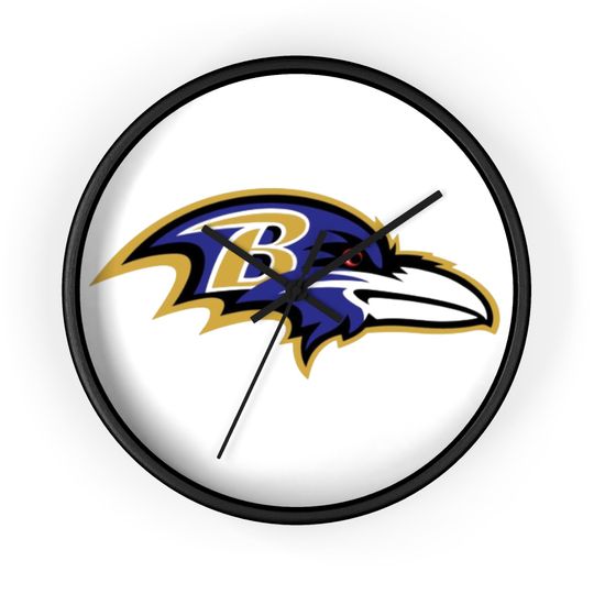 Baltimore Ravens Wall Clock: football Sports Decor, Game Day Gift