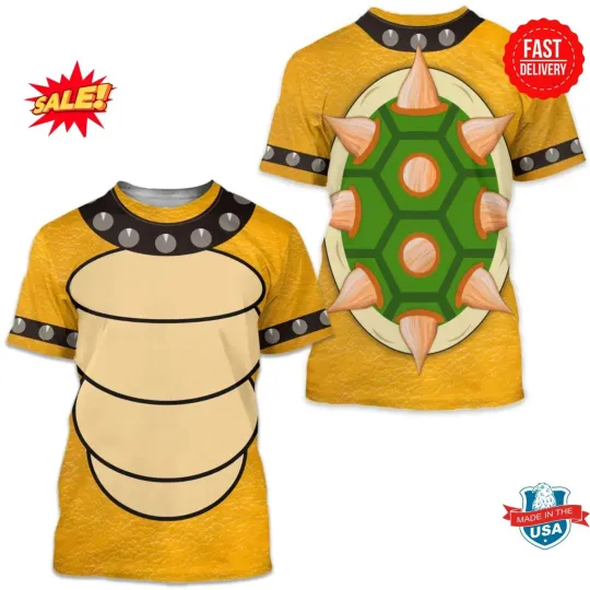 Discover Bowser Costume Cosplay 3D T-Shirt