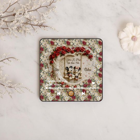 Personalized Romantic Couple Love Magnet, Custom Name Fridge Magnet, Cute Anniversary Valentine Wedding Gift