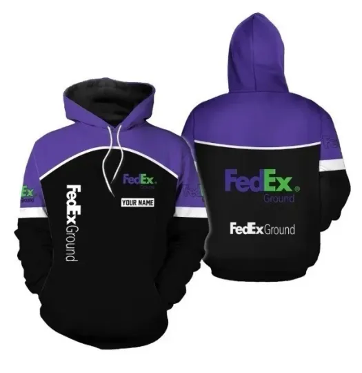Custom Name FedEx Ground 3D Hoodie For Men Women