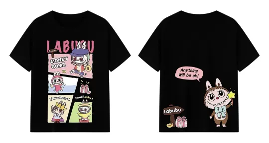 Discover Cute Anime Graphic T-Shirt for Teens Unisex Short Sleeve Cartoon Tee