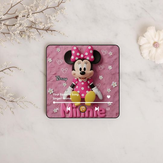Custom Mickey Mouse And Minnie Mouse Fridge Magnet, Anniversary Magnet, Mickey and Minnie Couple Magnet, Disney Magnet, Valentine Gifts