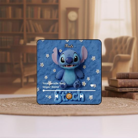 Custom Stitch and Angel Couple Name Fridge Magnet, Valentines Day Gift, Disney Couple Gift, Cute Gift for Girlfriend Boyfriend, Husband