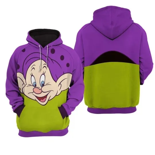 Dopey Dwarf Cosplay Costume Snow White & The Seven Dwarfs Hoodie 3D Printed