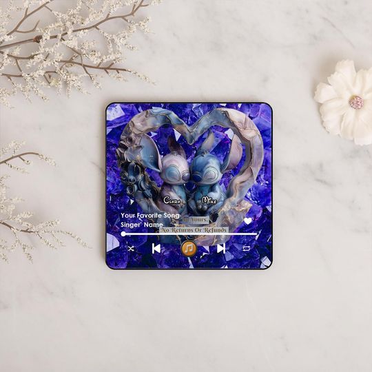 Custom Lilo and Stitch Disney Cruise Fridge Magnet, Ohana Means Family Stitch Magnet, Couple Disney Family Cruise Valentine Gifts