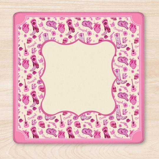 Discover Cowgirl Mahjong Mat, Cowboy Mahjong Gift Mat, Pink Game Mat, American Mahjong Accessories, Mahj Table Mat, Mahjong Tile Mat