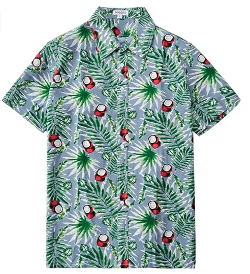 Discover Semaro Hawaiian Men's Aloha Shirt Slim Fit Short Sleeve Coconut