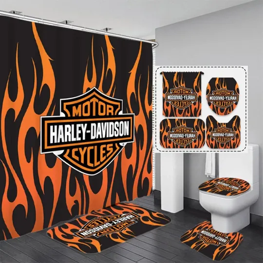 Discover Perfect Gift, Haarleyy four pcs bathroom new Style Shower Curtain or Bathroom Sets.