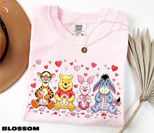 Discover Valentine's Day Winnie the Pooh T-Shirt, Pooh and Friends, Disney Trip Graphic Tee