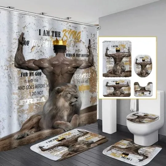 Discover African American King Lion Shower Curtain or Bathroom Sets
