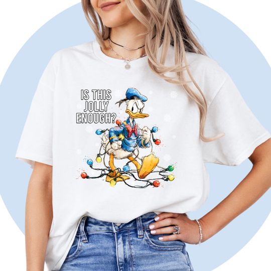 Discover Christmas Donald Duck T-Shirt, Disney Holiday Family Matching Top, Funny Xmas Shirt, Cute Duck Apparel