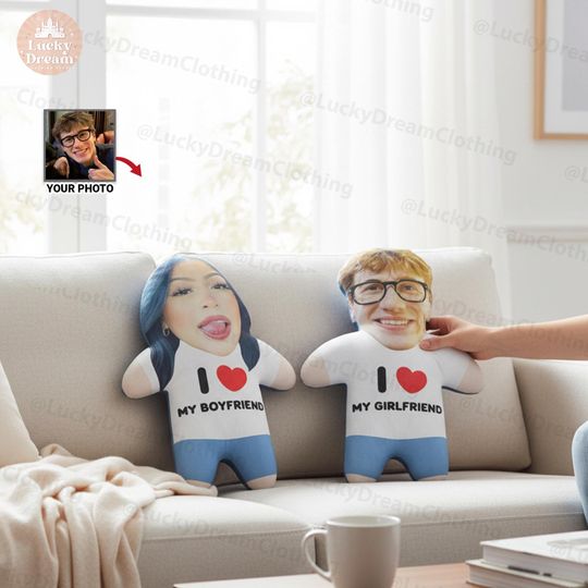 Discover Ugly Funny Custom Couple Pillow, Valentine & Wedding Custom Couple Pillow, Personalized Photo Pillow, Custom Boyfriend Girlfriend Keepsake