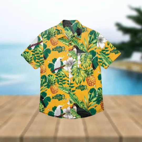 Discover North Dakota State Bison Floral Hawaiian Shirt