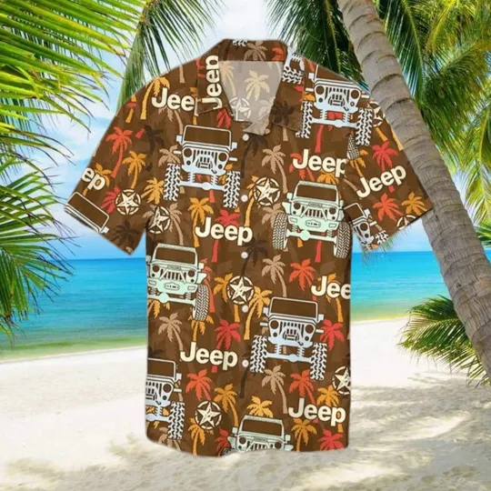 Discover Jeep Palm Tree Hawaiian Shirt