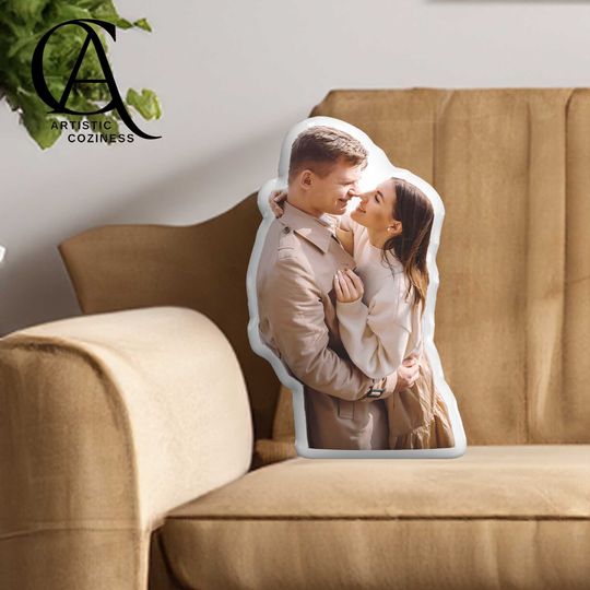 Discover Customized Couple Photo Pillow, Custom Girlfriend Boyfriend Face Pillow, Valentine Gift, Anniversary Gift, Wedding Gift, Photo Pillow