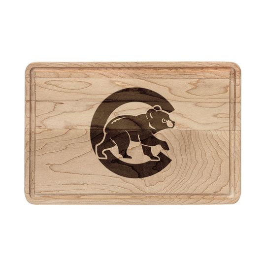 Chicago Cubs Cutting Board, Wooden Cutting Board