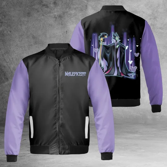 Love Maleficent Cartoon Fan Gift Sleeping Beauty Villain Character Bomber Jacket