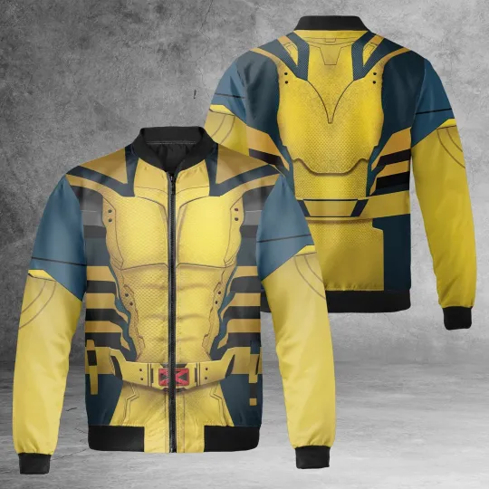 Wolverine Costume X-men Superhero Deadpool & Wolverine Bomber Jacket For All