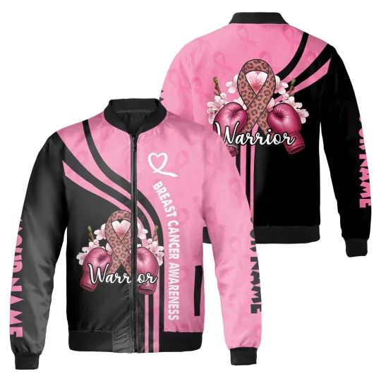 Discover Personalized Breast Cancer Awareness We Fight Together Bomber Jacket Size S-5XL