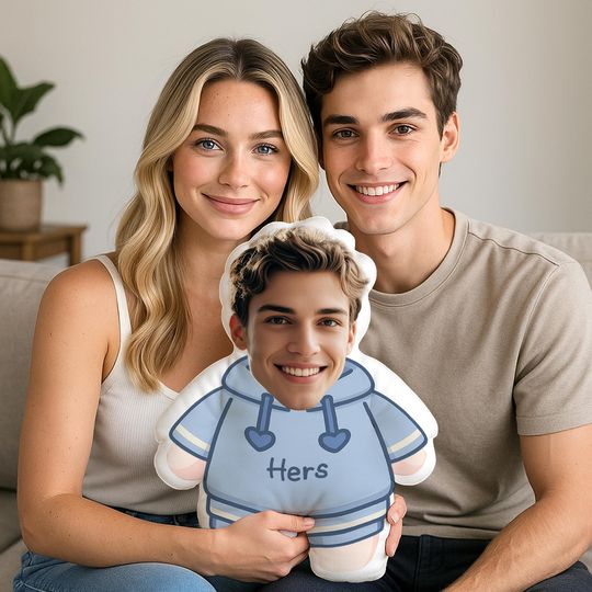 Custom Couple Pillow, Personalized Couple Hug Pillow, Valentines Day Gift, Anniversary Present, Gift for Girlfriend or Boyfriend