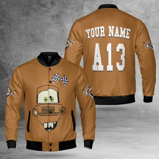 Discover Personalized Cars Tow Mater Cars Movie Fan Gift Tow Mater Costume Bomber Jacket