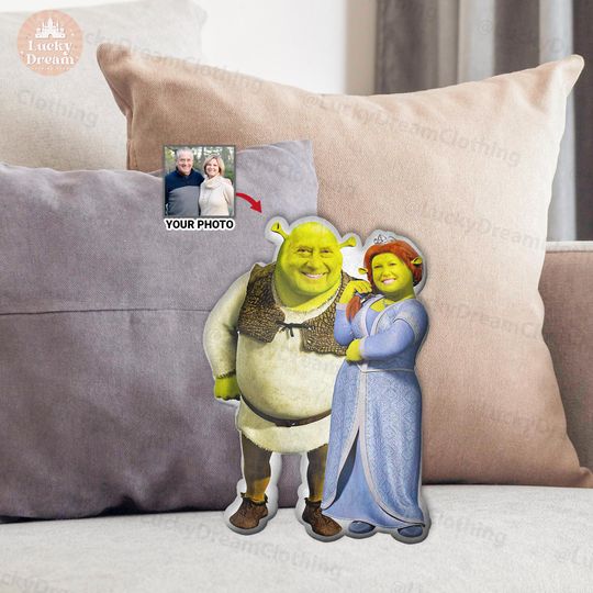 Discover Ugly Funny Custom Disney Couple Pillow, Valentine & Wedding Custom Character Couple Pillow, Personalized Photo Pillow, Custom Love Keepsake