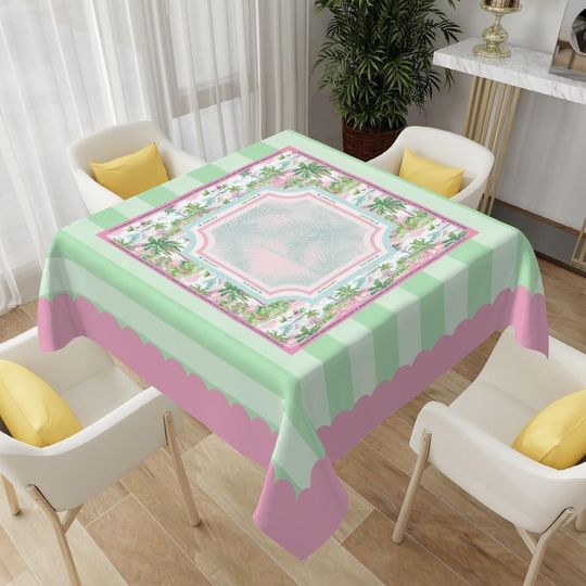 Discover Chinoiserie Palm Mahjong Tablecloth: Elegant Mahjong Mat