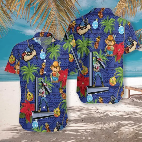 Discover Ironworker Hawaiian Shirt