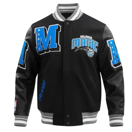 Discover Men's Black Wool Varsity Jacket with Black Sleeves Baseball Jacket