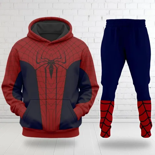 Discover Spider Man Hoodie, Spiderman Superhero Costume Hoodie Set  For All