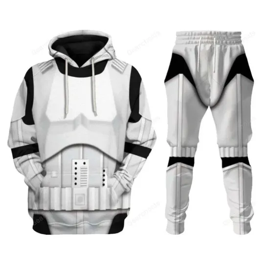 Star Wars Stormtrooper 2 Costume Hoodie Sweatpants Full Size S-5XL
