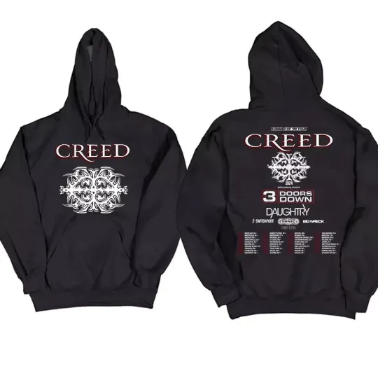 Discover 2026  Creed Summer of 99 Tour Rock Band Graphic T-Shirt Hoodie Unisex