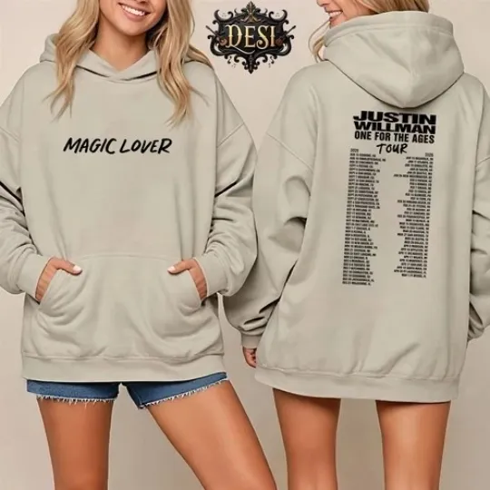 Discover Justin Willman One For The Ages Tour Magic Lover 2026 Inspired New Hoodie