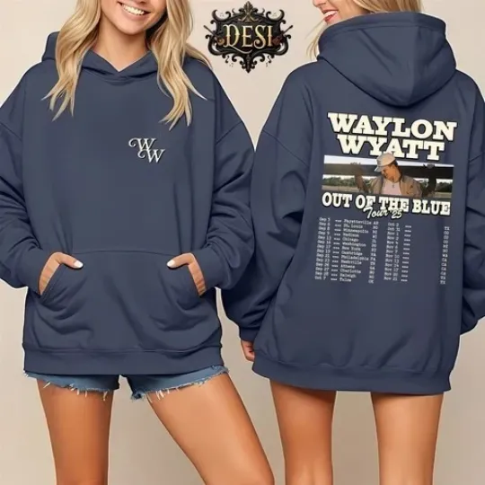 Discover Waylon Wyatt Out Of The Blue Tour Dates 2026 Double Sided Hoodies