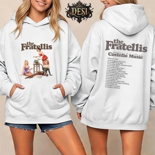 Discover The Fratellis Costello Music Tour 2026 Double Sided Unisex Hoodie