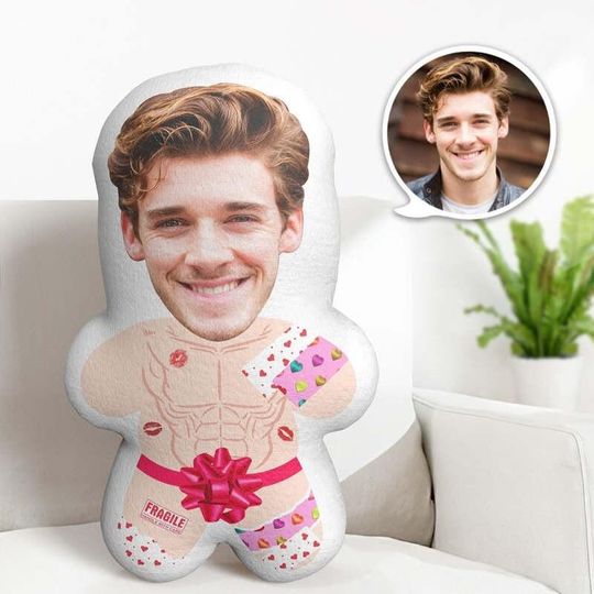 Discover Custom Face Pillow Naked Male Body Pillow Personalised Lip Print Minime Doll Gift 51