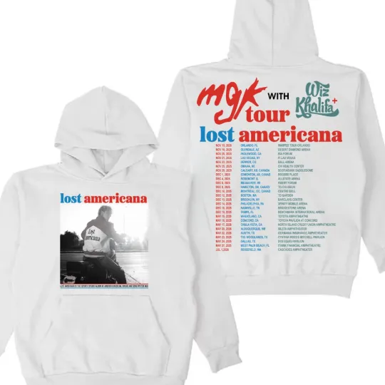 MGK Lost Americana Tour Shirt, Machine Gun Kelly Merch Hoodie
