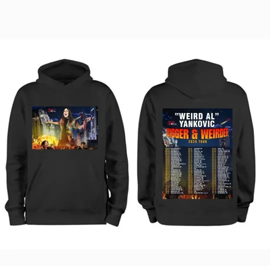 Discover Weird Al Yankovic Bigger And Weirder 2026 Tour Hoodie