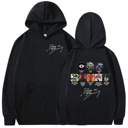 Rapper DeBi TiRAR MaS FOToS DTMF Tour 2025 Album Hoody Bad Bunny Hip Hop Rock