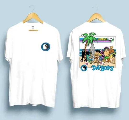 Discover T&C Surf Challenge Retro 80s Designs T-shirt White 2 sides Cotton