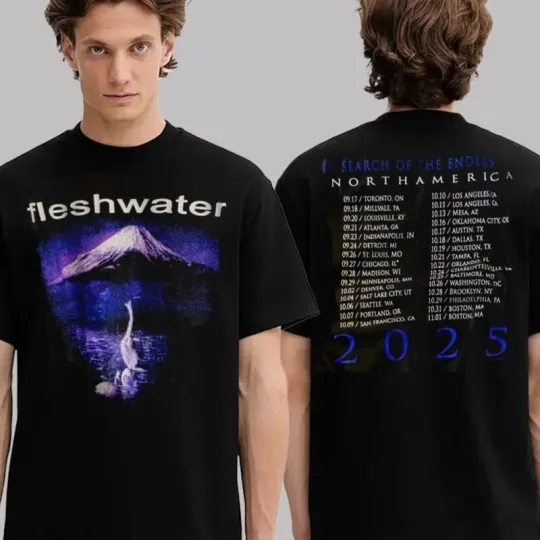 Discover Fleshwater Merch Tee In Search Of The Endless Sky North America 2025 T-Shirt