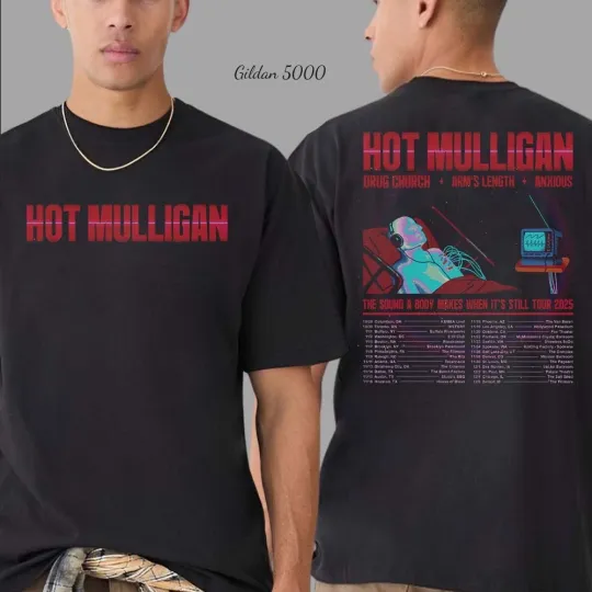 Discover Hot Mulligan The Sound A Body Makes When It's Still Tour 2025 Dates List T-Shirt
