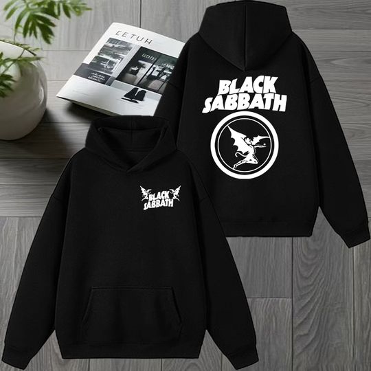 Discover Rock band Black Sabbath Retro Double Sided print Winter 2026 Hoodie