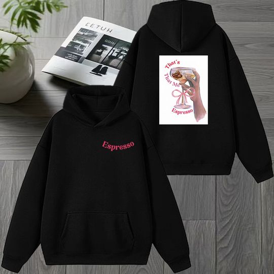 Discover Sabrina Carpenter Espresso Song Tour 2026 Merch Double Sided printed Hoodie