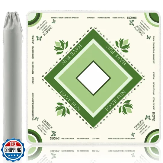 Discover Gedgan Mahjong Mat with Lotus and Butterfly Artwork, Mahjong Gift for Women